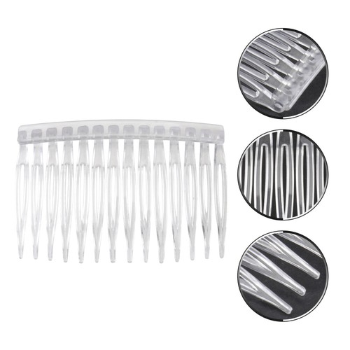 10 Pcs Hair Side Combs for Women Clear Slides Bridal Jewelry Wedding Women's - Picture 4 of 12