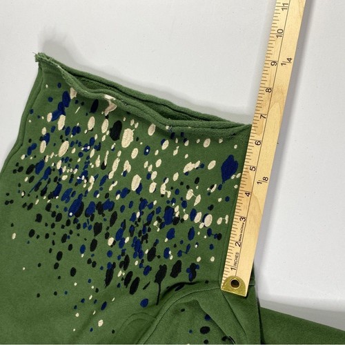 The Hundreds Short Mens L Green Sweatshorts Bandulu Paint Splatter 6" Streetwear - Picture 10 of 12