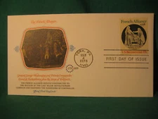 First Day of Issue-Fleetwood Cachet-13c French Alliance-Scott #1753