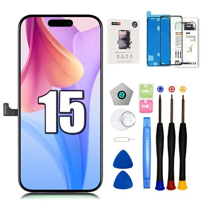 EFAITHFIX For iPhone 15 Screen 6.1" LCD Digitizer 3D Touch Display Assembly Replacement US