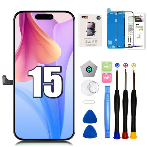 Pour iPhone 15 Ecran 6.1" LCD Numériseur 3D Écran Tactile Assemblage Remplacement US