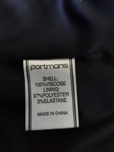 PORTMANS ladies size 10 dress short shift black white fully lined zip pockets - Picture 5 of 6