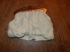 Woman Metal Mesh Evening Purse Bag w/Chain Strap Vintage Made in USA