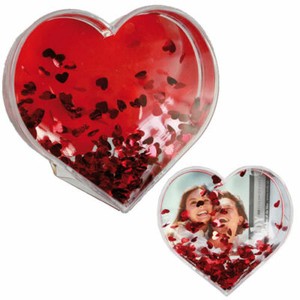 Details About Heart Shaped Photo Frame Water Globe Picture Gift Mum Nan Girlfriend Wife