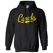 Canada Script HOODIE | National Sports Team Jumper Mens Hooded Sweatshirt 