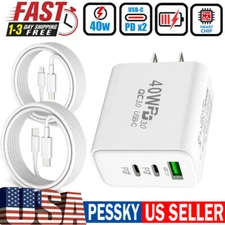 PD 40W Fast Wall Charger Power Adapter & Cable For Google Pixel 8 Pro 7 7A 6 6A