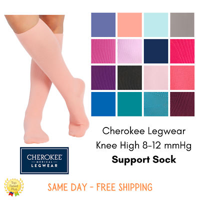 #ad Cherokee Legwear Knee High 8 12 mmHg Support Socks YTSSOCK1 $8.98