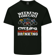 Weekend Forecast Cycling Cyclist Funny Mens Cotton T-Shirt Tee Top