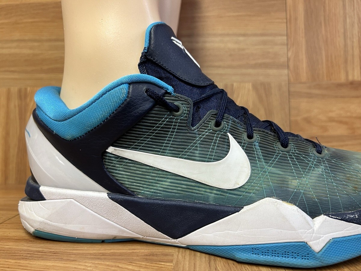 RARE🔥 Sz 11.5 - Nike Air Zoom Kobe VII 7 Shark Blue Aqua Men's