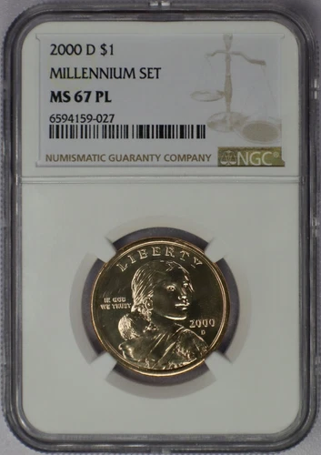 2000-D Sacagawea Dollar Millennium Set - NGC MS 67 PL