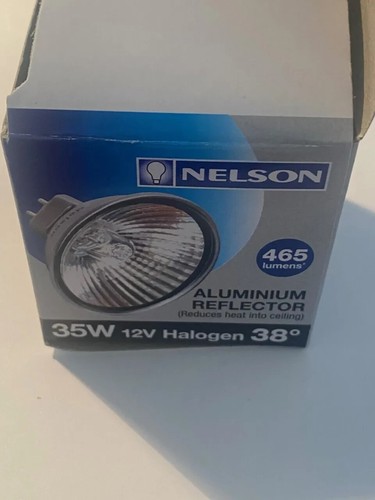 10 X Nelson 35W 12V Halogen Lamps MR16 GU5.3 Light Lamp Bulb Glass Cover Beam 38 - Picture 4 of 9