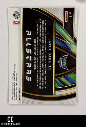 2024 Panini Select WNBA #1 Satou Sabally All Stars Flash Prizms Dallas Wings - Picture 2 of 2