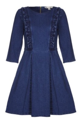 white christmas dresses Baserange Yumi Apron Dress, Light Blue Wash– Stand Up Comedy main image 0