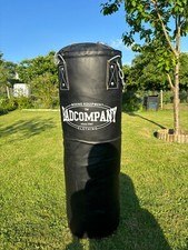 **Gebrauchter Leder Boxsack zu verkaufen – Schwarz, 80 x 100 cm, ca. 50 kg**