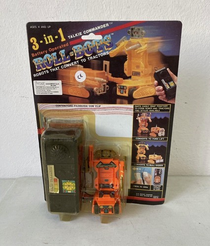 Roll-Bots Talkie commander Bootleg Transformers  muletto bulldozzer arancio - Imagen 1 de 2