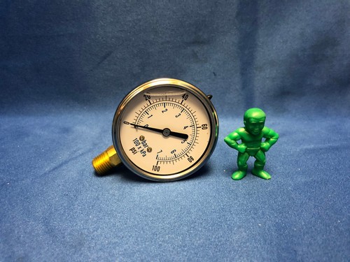 Pressure Gauge 98152410 2.5", 0-100 PSI, 1/4" NPT - Picture 2 of 5