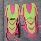 New ListingUs Divers Junior Pink Scuba Diving Snorkeling Flippers Fins w/Backpack S/M 32-35