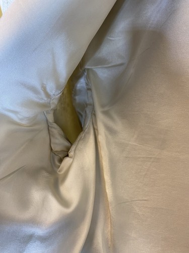 VTG Hopsack Mens Sport Coat 38L Cream Silk Matka Blazer USA Natural Versatile - Picture 14 of 19