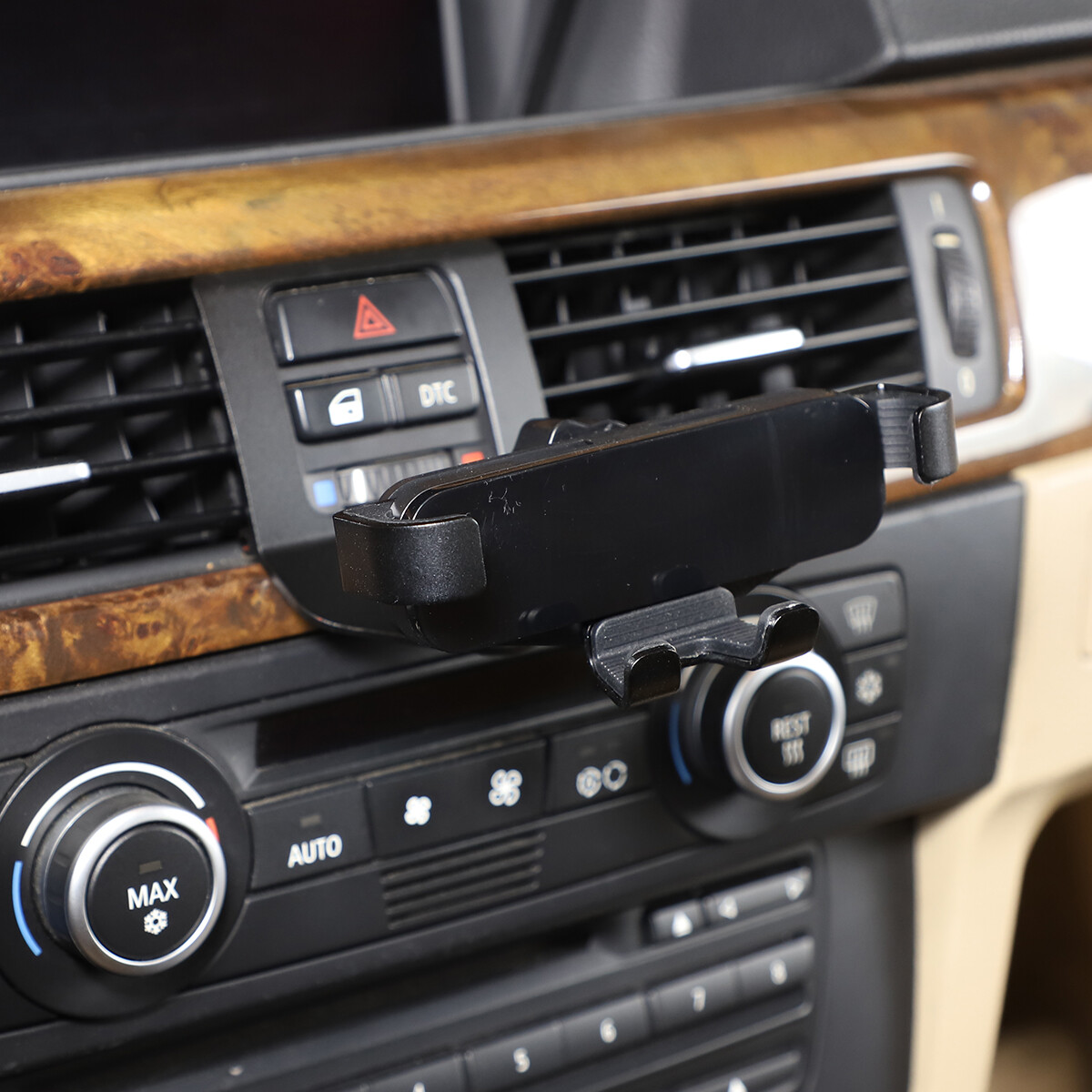 Black Mount Cell Phone Holder Air Vent Trim for BMW 3 series E90 E92 ...