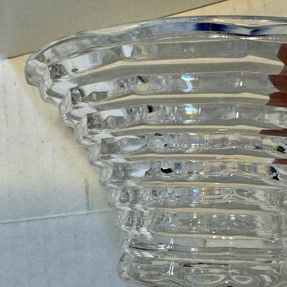 Vintage Ralph Lauren Clear Crystal Votive Candle Holder -RETRO ART DECO STYLE! - Image 3 of 4