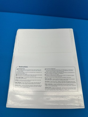 Lot of 10 - 22IM3000PC 8.5" x 11.5" Mil High Heat Clear Transparency Film - Picture 5 of 5