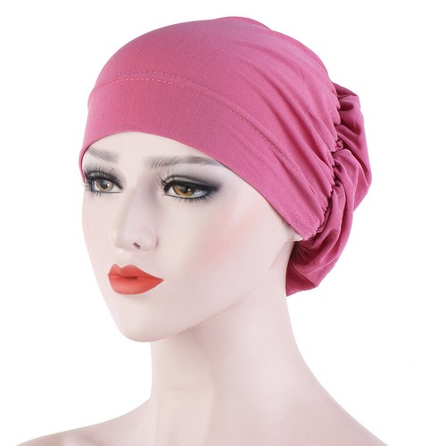 Female Inner Hijab Turban Hat Soft Cap Solid Color Headwear Inner Cap Underscarf - 第 21/27 張圖片