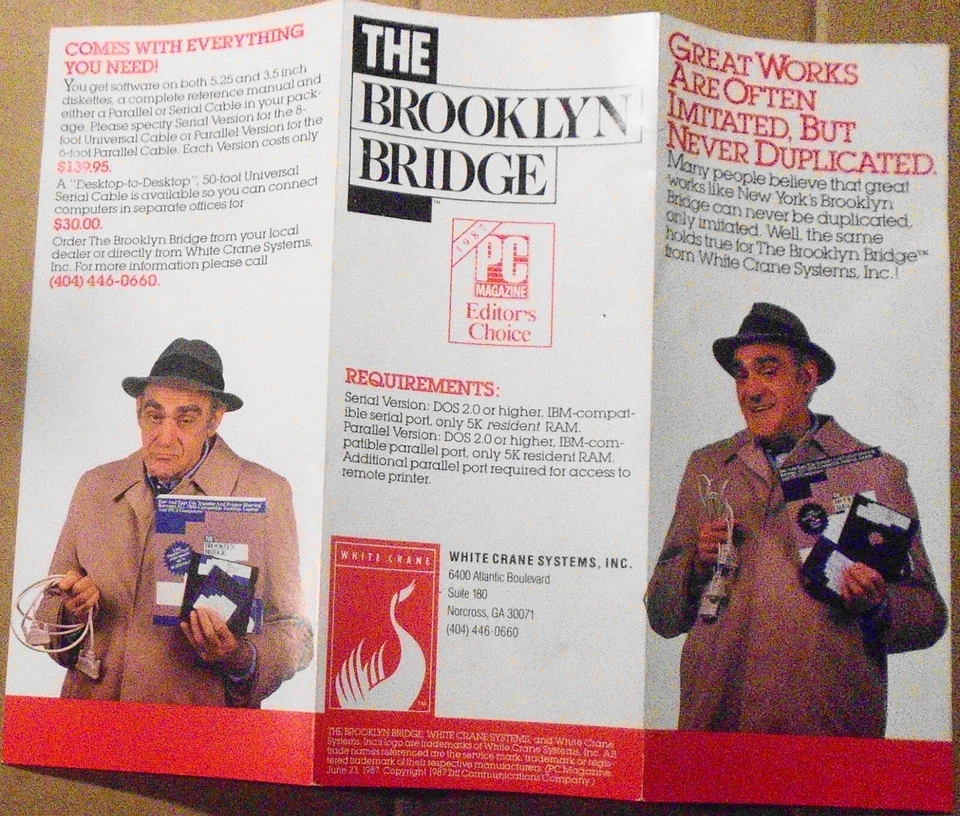 1987 The Brooklyn Bridge, by White Crane Systems - 2 brochures, press release. - Image 4 of 4