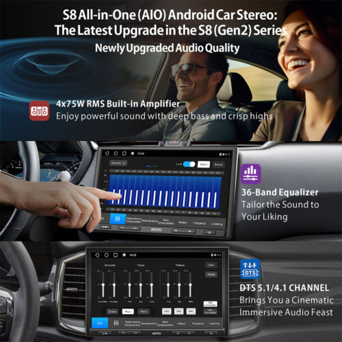 ATOTO S8 1/2DIN Android 10-Zoll Autoradio 4+32G GPS 4G LTE ChatGPT-AI 4x75W RMS - Bild 4 von 8