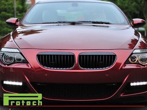 BMW E63 E64 640i 645i 650i M6 2004-2010 rejilla renal delantera negra brillante - Imagen 3 de 3
