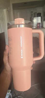 Starbucks x Stanley Steel 40oz Peach Pink Tumbler Cup | eBay
