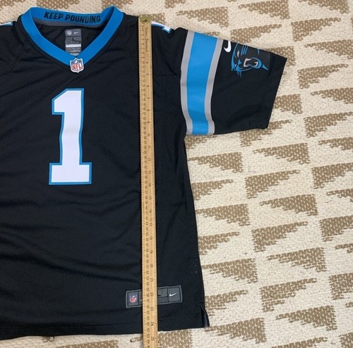 Nike Cam Newton Jersey Carolina Panthers Youth Large On Field Black SKU#494 - Picture 4 of 7