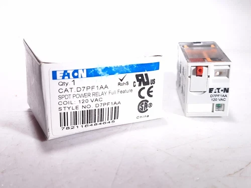 EATON D7PF1AA SPDT POWER RELAY 20A 120VAC COIL - 25 AVAILABLE