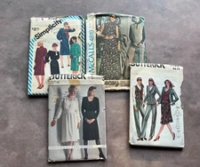 McCalls 4819 Butterick 3320 & 6271 Simplicity 6168 DRESSES all Size 10 & UNCUT