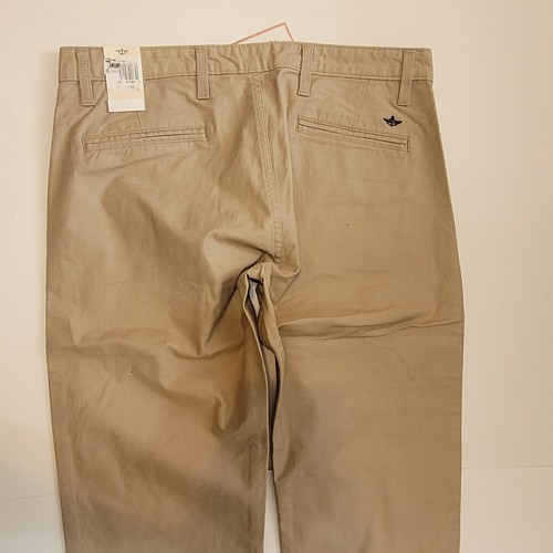 Pantalones Dockers Alpha Caqui Ajustados Tappered Hombres Talla 33x30 Elastizados Marrón Nuevos con Etiquetas - Imagen 3 de 11