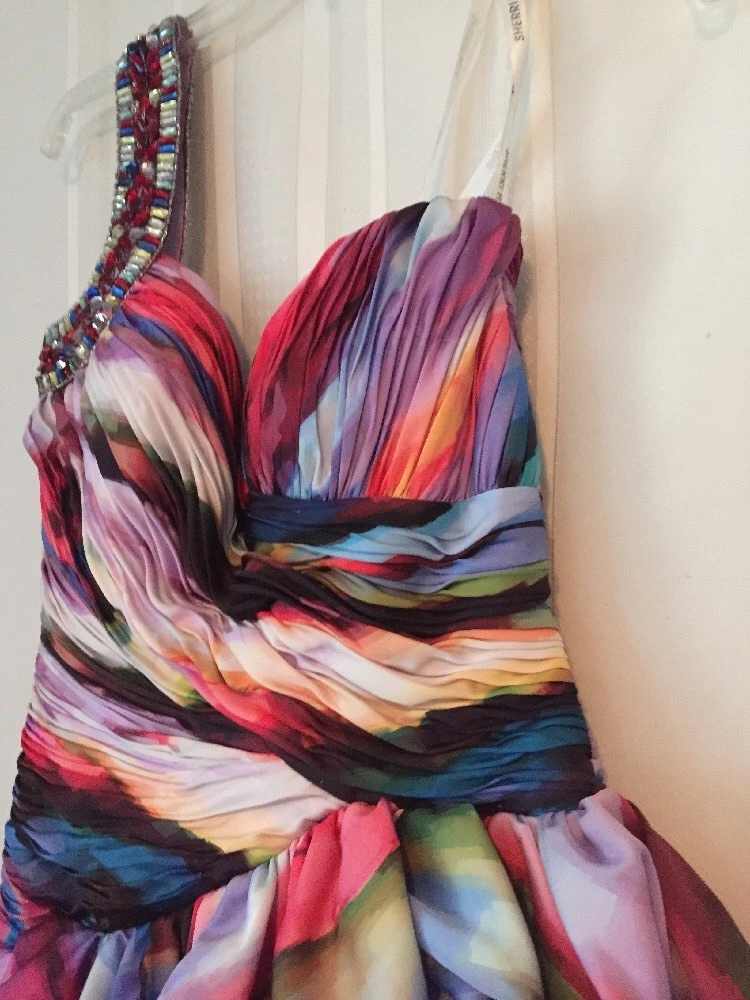 Multi colored prom dress cheap