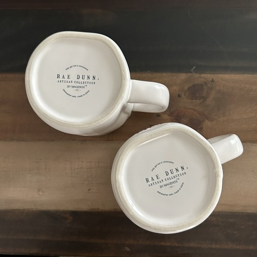 Rea Dunn Set de 2 Taza de Café Colección Artesana Abrazos Besos XOXO - Imagen 4 de 4