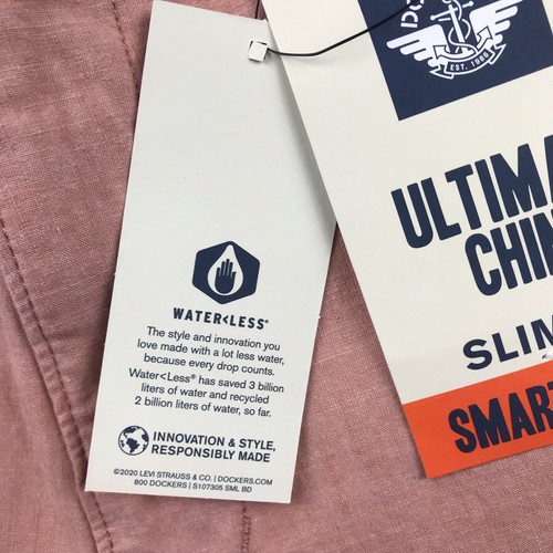 Dockers Pants Mens 31X34 Salmon Pink Smart 360 Flex Ultimate Chino Slim Fit NWT - Picture 5 of 12