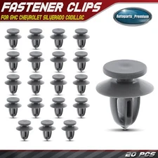 20Pcs 9mm Nylon Door Panel Retainer Clips Fasteners for GMC Chevrolet Cadillac