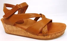 Baretraps Sandals Nichole Slingback Wedge Women's Size 7.0  Caramel Faux Leather