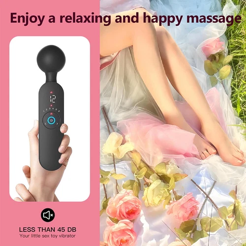 Leistungsstarker Massagestab Vibrator Handheizung Massagegerät für Frauen Wiederaufladbar - Bild 13 von 14