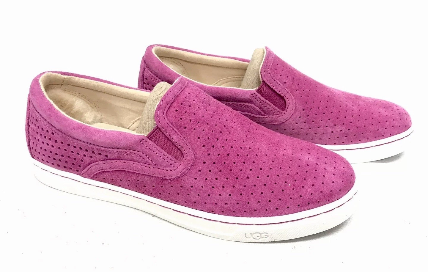 Sneakers Ugg Australia Fierce Geo Perf Furious fucsia scamosciate slip on 1011250 7