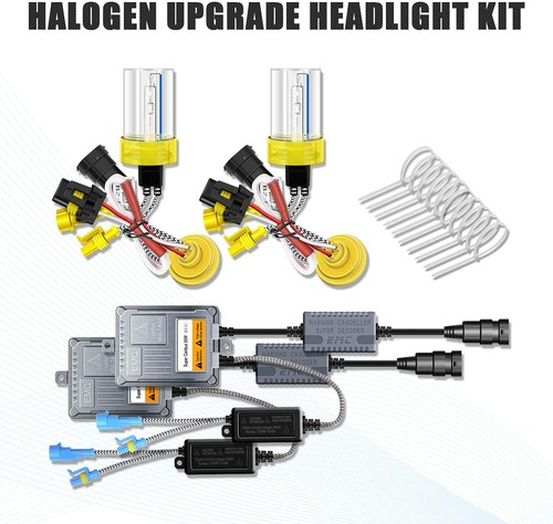 8000K HID XENON FARO AUTO BLU GHIACCIO 2-KIT HB3 9005 NUOVO CON SCATOLA 55W C... - Afbeelding 6 van 11