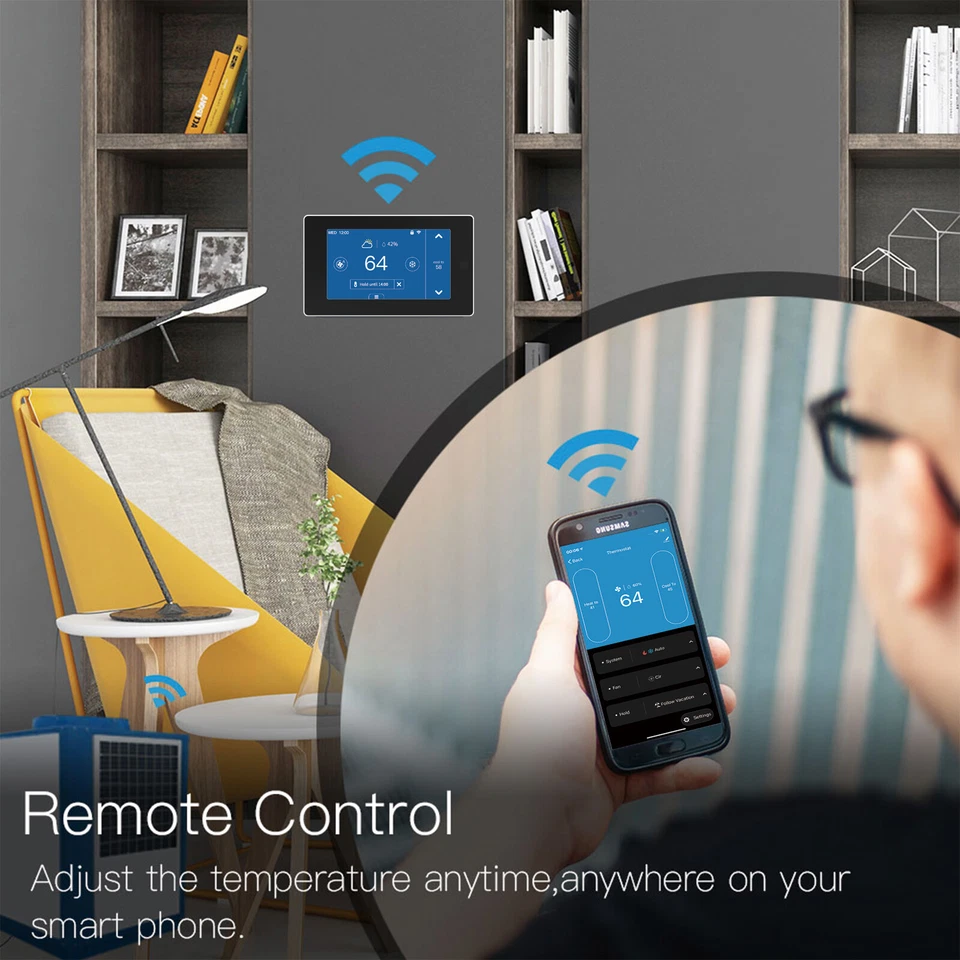 MOES WiFi Smart Programmable Thermostat For Home Zone Remote Sensor APP Control - Image 4 of 4