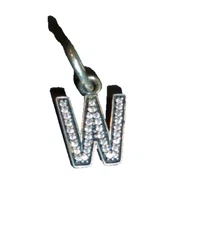 PANDORA Sterling 925 ALE CZ Dangle Charm Initial W