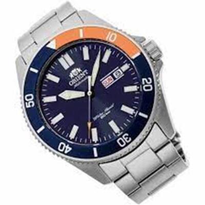 VOLKS ORIENT HERO SERIES ザブングル Men's Orient Kanno Automatic Blue Dial Silver Tone Wrist Watch RA