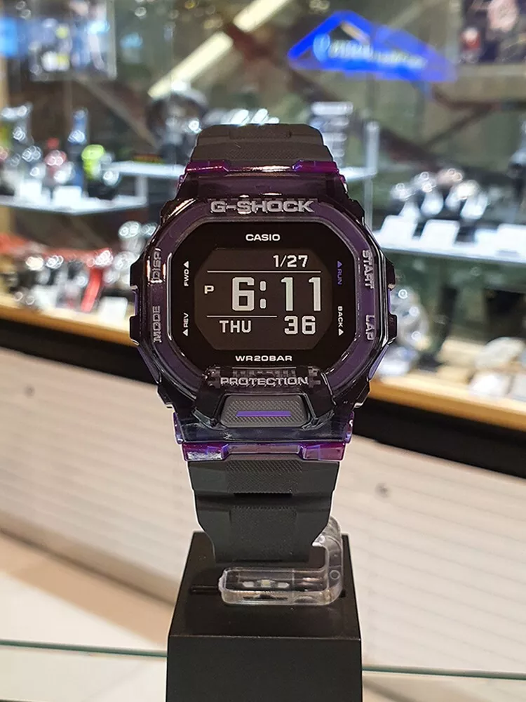 Casio G-Shock GBD-200SM-1A6 Purple Resin Strap Men Watch Original New