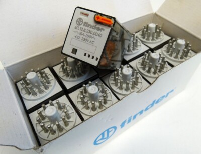10x Finder 60.13.8.230.0040 3CO-3PDT Industrierelais -unused/OVP-
