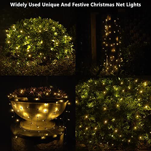 LED Christmas Net Lights Outdoor Christmas Decorations for Warm White - Picture 3 of 7