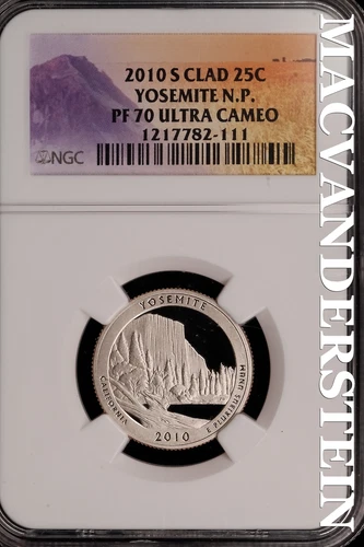 2010-S Clad Yosemite NP Quarter - NGC PF 70 Ultra Cameo - Scarce  #SLG687