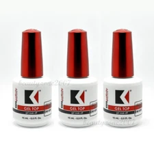 3 Bottles Kupa Gelfinity Gel TOP COAT No Wipe UV/LED Cure Soak Off 0.5oz